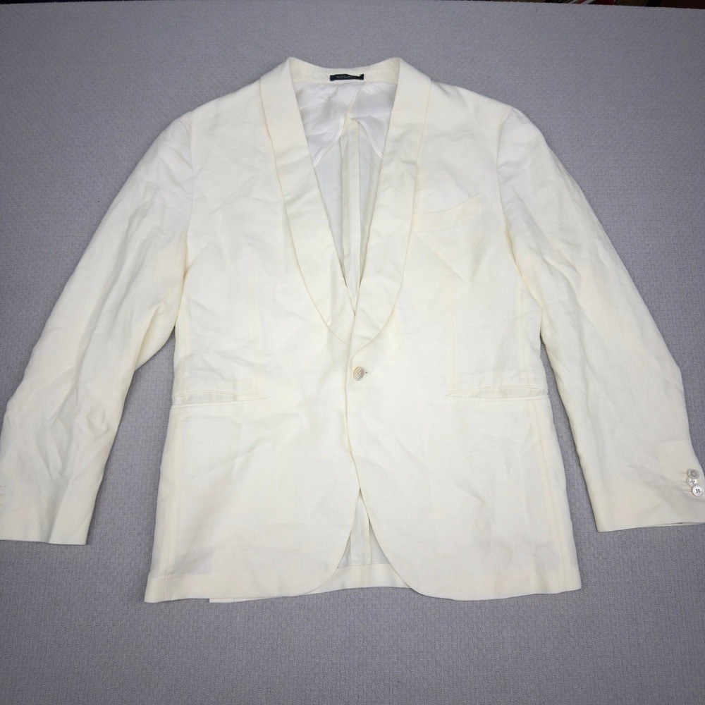 Suitsupply Baird McNutt Irish Linen Blazer Ivory 46R 56 Quiet Luxury One Button